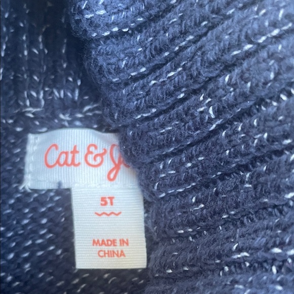 Boys Size 5T Navy Cable Knit Sweater Cat & Jack - Picture 4 of 6